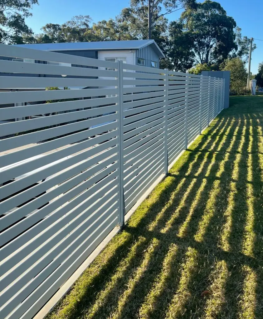 White Aluminum Semi-Privacy Fence